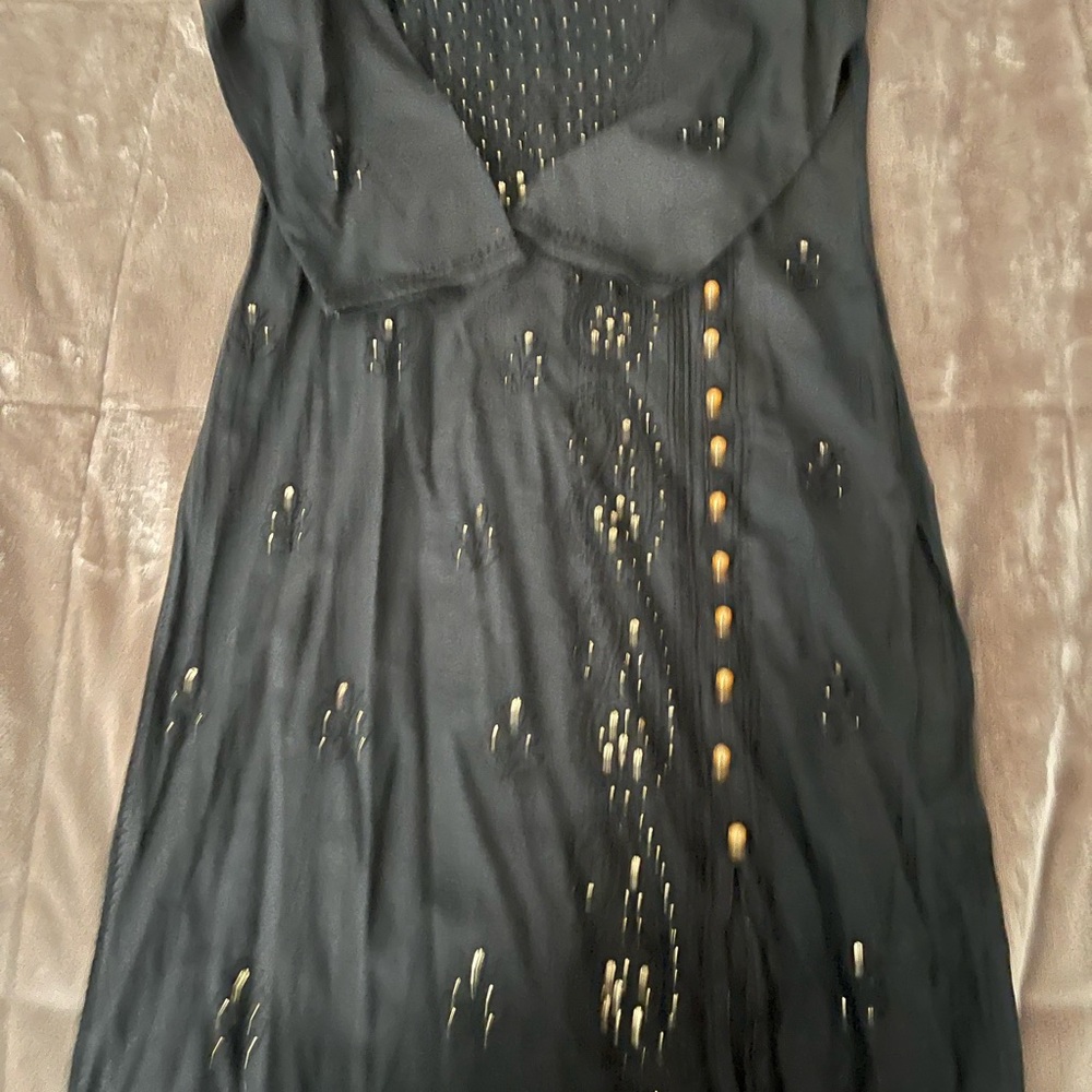 Chinkankari Kurthi only black with Mukaish work